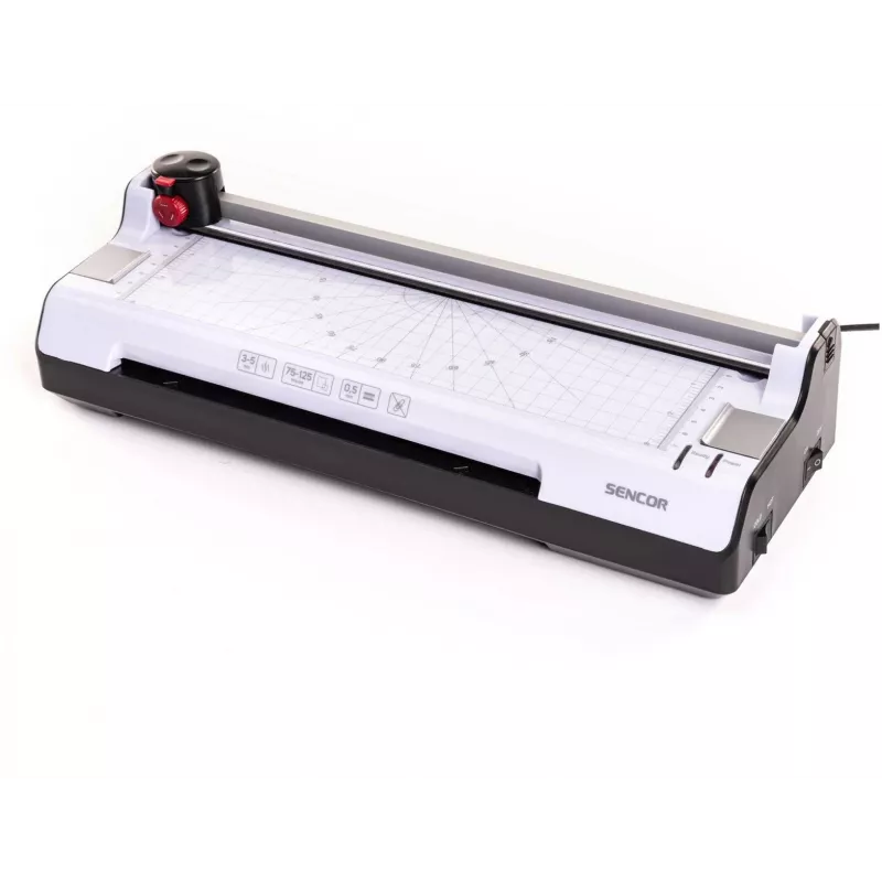 Laminator biurowy SENCOR SLA 230 A4, kompatybilny z arkuszami A4, zakres grubości kopert 2x75–2x125 mm