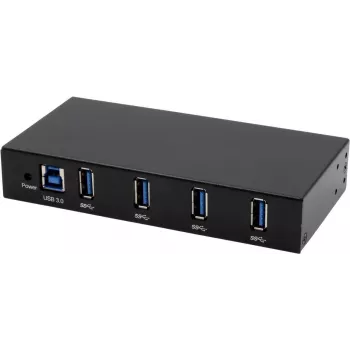 EXSYS EX-11234HMS Hub interfejsu USB 3.2 Gen 1 (3.1 Gen 1) Type-B 5000 Mbit/s Czarny (EX-11234HMS)