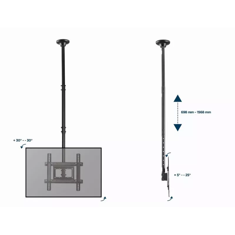 Gembird CM-70 pc(s)-01 Uchwyt TV 177,8 cm (70 inch) Czarny