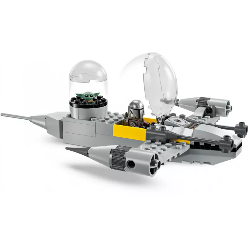 LEGO Star Wars zestaw 75410 model N-1 Starfighter z 92 elementami, minifigurkami Mando i Grogu