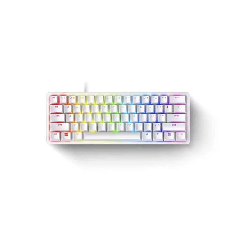 Mechaniczna klawiatura gamingowa Razer Huntsman Mini 60% Biała USB QWERTY US International Przełączniki optyczne