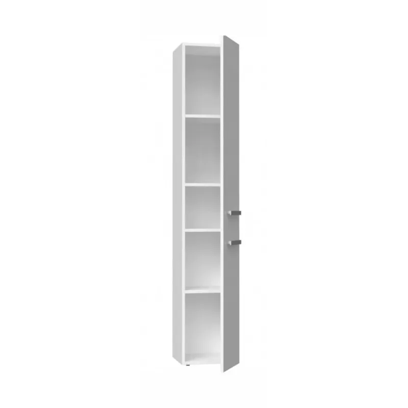 Szafka łazienkowa do przechowywania top e shop NEL II BIEL POŁ — wolnostojąca, 5 półek, 310×300×1740 mm, biała