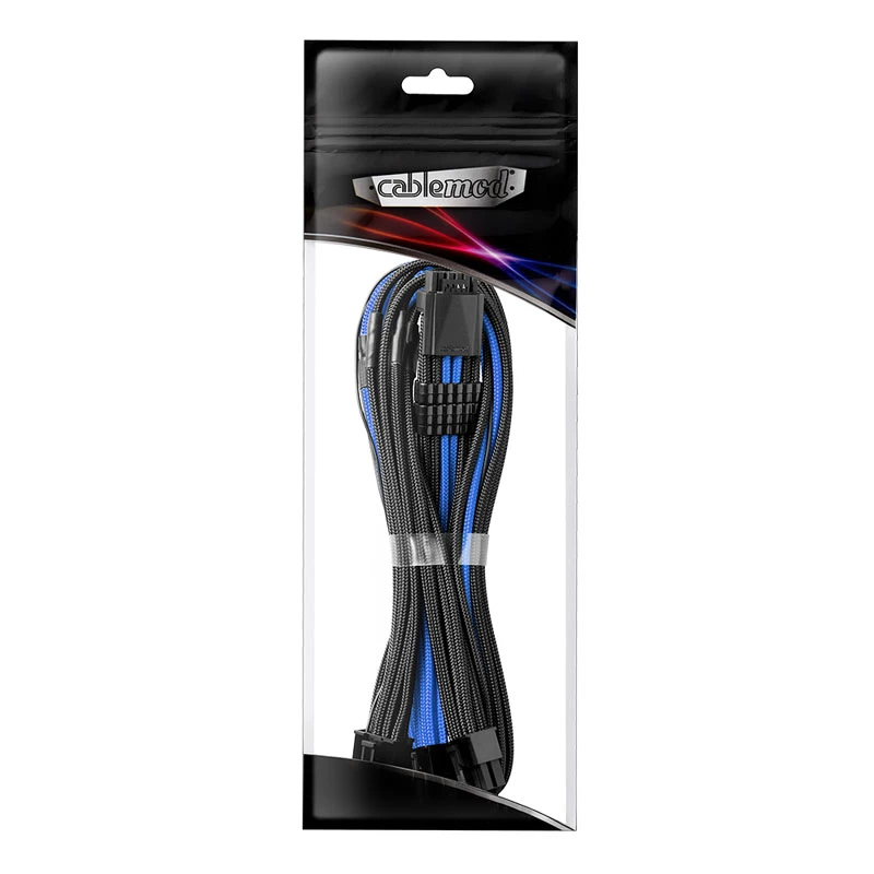 Zestaw kabli zasilających CableMod C-Series PRO ModMesh 12VHPWR StealthSense czarno-niebieski w oplocie