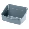 Otwarta kuweta narożna FERPLAST Rabbit toaleta dla królika plastikowa szara 370×270×185 mm