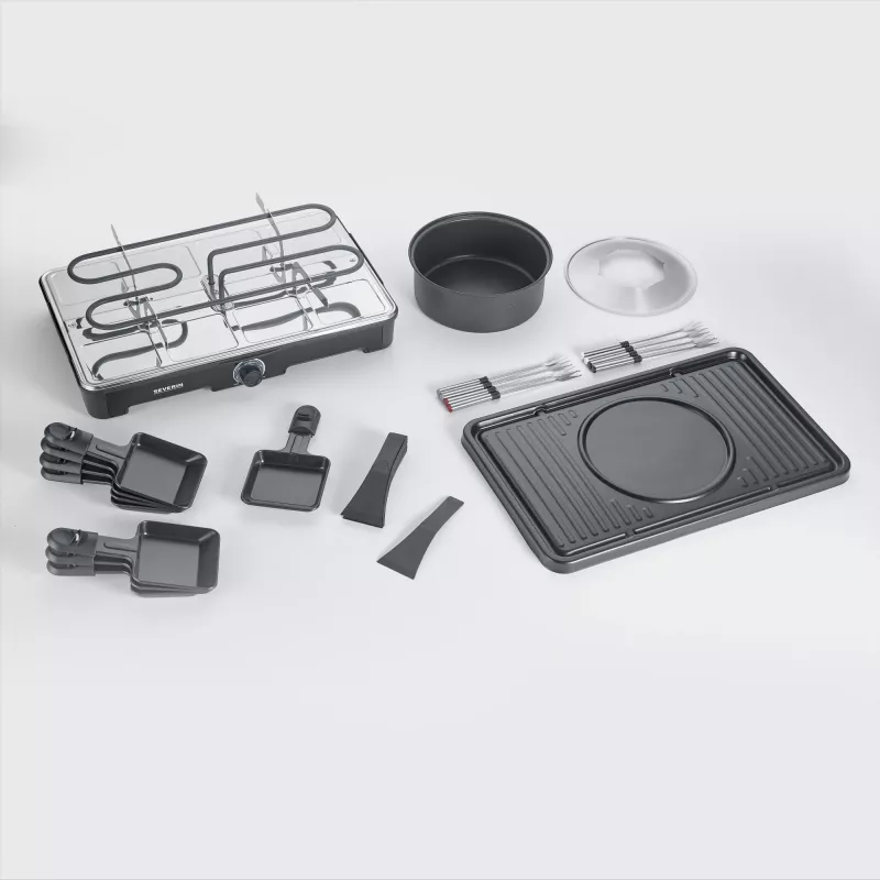 Grill do raclette Severin RG 2347 8 osób 1400 W Czarny