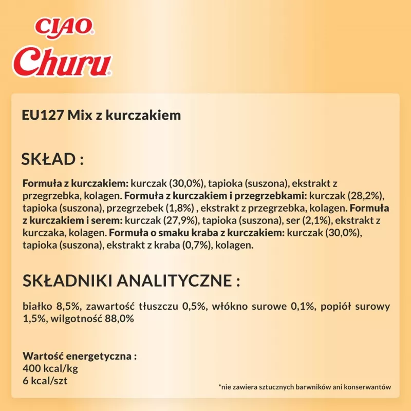 INABA Churu Variety box Chicken - przysmaki dla kotów - 20 x 14g