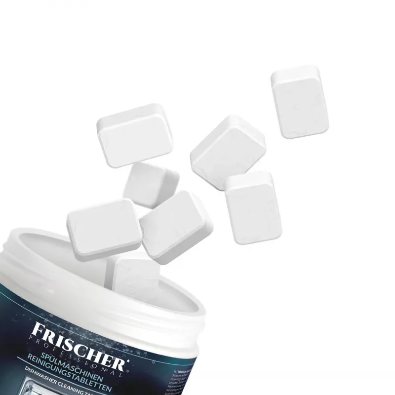 Tabletki do czyszczenia zmywarek FRISCHER FR00206 20 szt. 16 g — tabletki czyszczące i odkamieniające do zmywarek