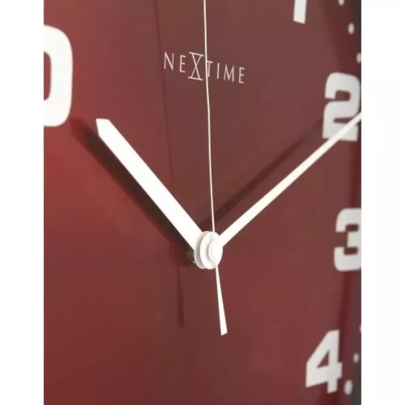 Zegar ścienny NeXtime Dash Red 3053ro, Ø35 cm, czerwony/srebrny