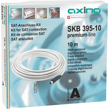 Przewód koncentryczny Axing SKB 395-10 10 m Biały