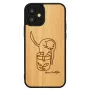 Etui na telefon man and wood do iPhone 12 mini — nadruk kota z czerwoną rybką