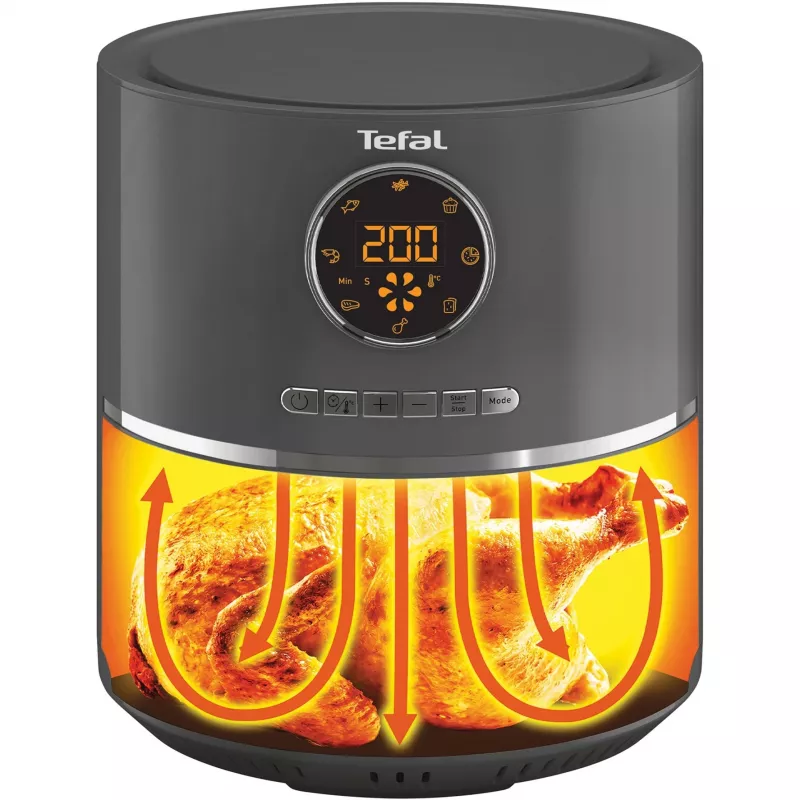 Tefal Ultra Fry Digital EY111B Pojedyncza 4,2 L 1400 W Frytkownica beztłuszczowa Szary