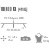 łóżko polowe Toledo XL 44165, łóżko kempingowe szare