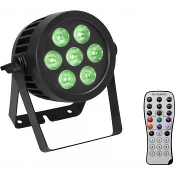LED PAR Light EUROLITE 7x8W QCL Spot — 7x8W diod LED RGBW, kompaktowa oprawa sceniczna/studyjna