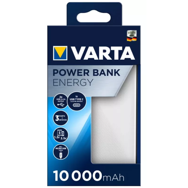 Przenośna ładowarka Varta Energy 10000, 10000 mAh