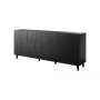 Komoda Cama Meble ETNA 2000×420×820 mm, czarny mat, płyta wiórowa