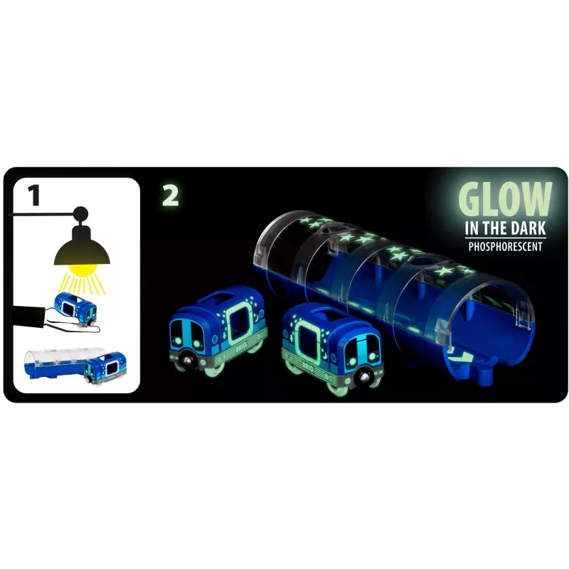World Tunnel Box U-railway Glow in the Dark, Pojazd Zabawkowy Niebieski