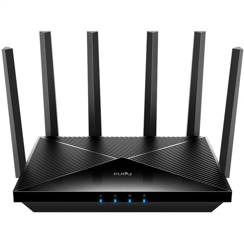 Router stołowy Cudy WR11000 — Trójpasmowy 2,4/5/6 GHz, Wi‑Fi 7, 4× LAN 2,5 Gigabit, 5765 Mb/s na paśmie 6 GHz, 512 MB RAM