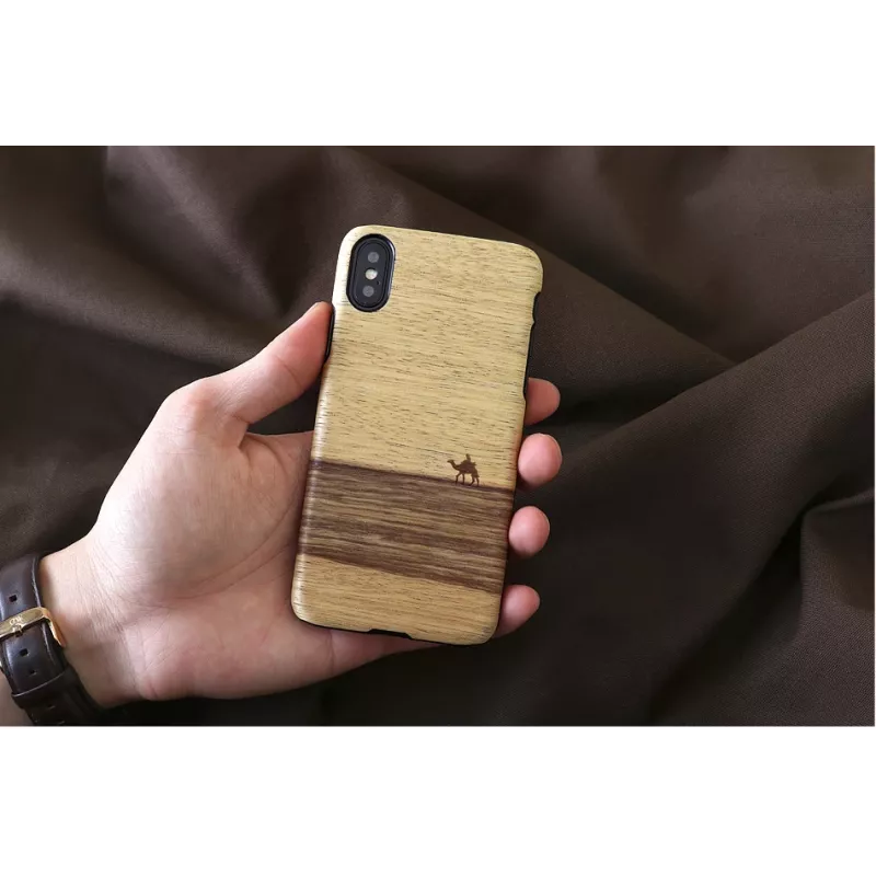 Etui na telefon MAN&WOOD do iPhone X/XS — terra Czarny, ochronna osłona tyłu