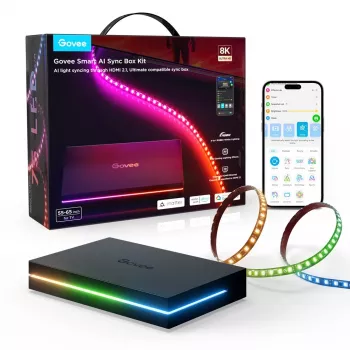 LED Lighting Hub Govee AI Sync Box 2 RGBICW Wi‑Fi Bluetooth HDMI 2.1