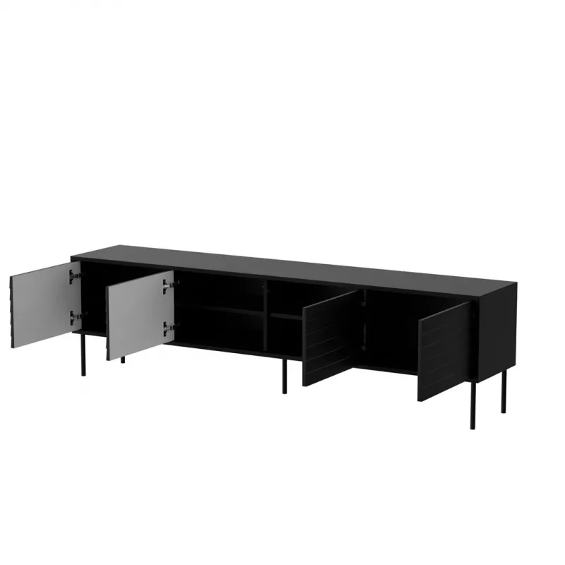 Cama CORTINA 4D szafka TV 200x40x55 czarny