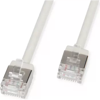 ROLINE U/FTP kabel krosowy Cat.6A Ultra- kurzer RJ45 szary 1m - sieć - FTP (21.15.4501)
