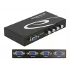 DeLock Switch VGA 4 port manual bidirectional - screen switch - 4 x VGA - Desktop (87635)
