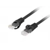 Patchcord cat.6 UTP LSZH CU 1m czarny fluke passed