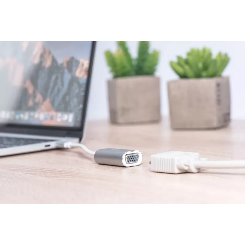 DIGITUS DA-70837 Adapter graficzny VGA 1080p FHD na USB 3.0 Type C, aluminiowy