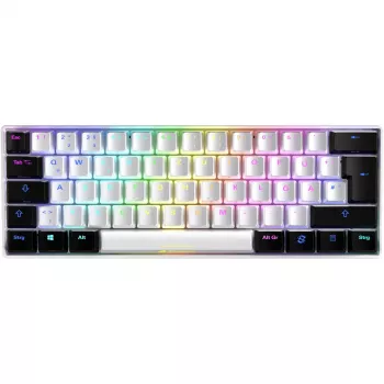 Klawiatura Sharkoon SGK50 S4 Gaming USB QWERTZ German biała podświetlenie RGB LED
