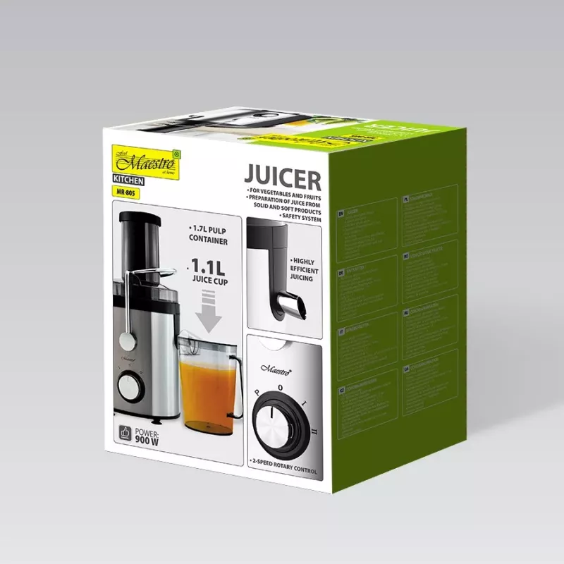 Maestro MR-805 sokowirówka, 900 W, czarno-srebrna
