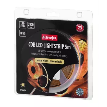 Activejet AJE-COB 5m ciep taśma LED Universalna taśma LED Wewnętrzna