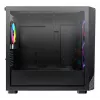 Montech X5M (B) Obudowa PC Micro Tower — Micro‑ATX/Mini‑ITX, 3x120mm przód, 1x120mm tył, obsługa zasilacza ATX, 2x3,5 cala + 4x2,5 cala, Czarna
