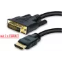 Kabel HDMI na DVI ShiverPeaks 77483-RE 3,0 m pozłacany z rdzeniami ferrytowymi
