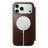 Nomad Modern Leather Folio etui na telefon komórkowy Pokrowiec dla iPhone 17 Pro Max — Brązowy, skóra, ekran 6,3 cala, 4 kieszenie na karty