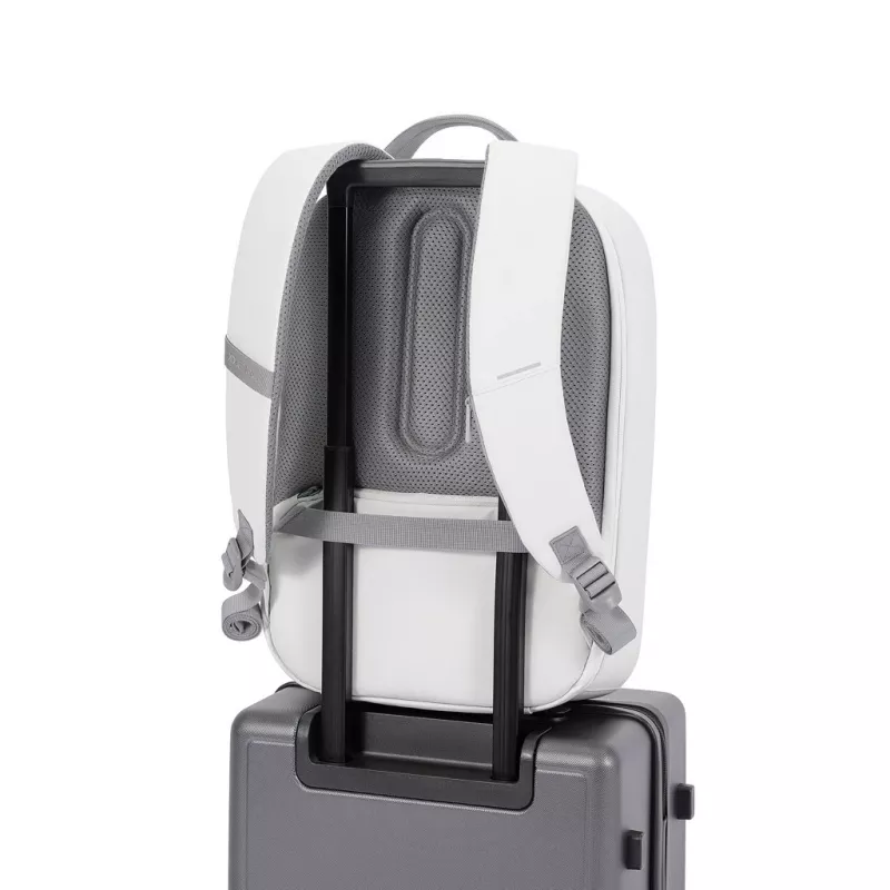Plecak XDDESIGN Bobby Edge antykradzieżowy biały — 17 l, mieści laptopa 16 cali, wodoodporny, 1,1 kg