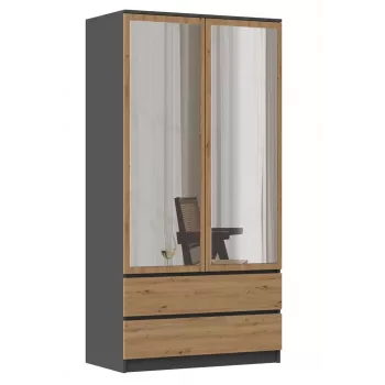Topeshop SZAFA MALWA AN/AR L bedroom wardrobe/closet 5 shelves 2 drzwi(s)