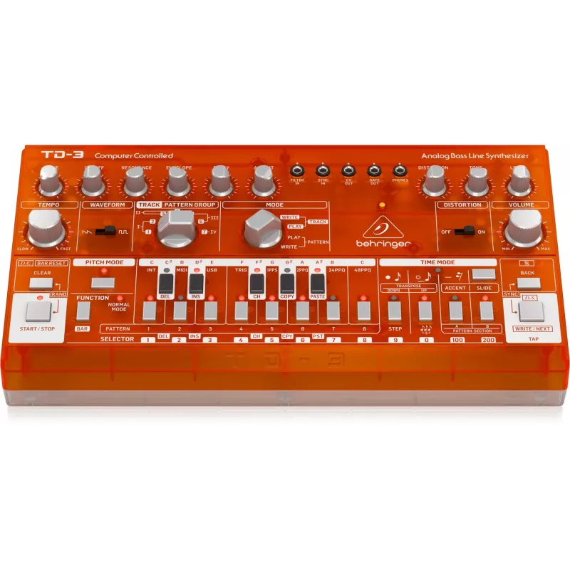 Syntezator analogowy Behringer TD-3-SB Czerwony 9V DC