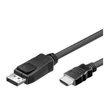 adapter kablowy Alcasa DP-HDMI 2m DisplayPort na HDMI Typ A Czarny
