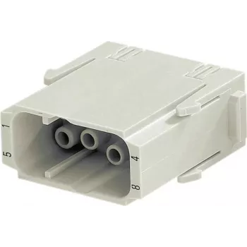 Wkładka stykowa Harting Han C-moduł 09 14 008 3001 — 8 styków sygnałowych + PE, zaciskana