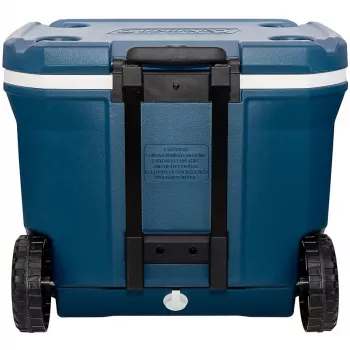 Coleman 50QT Xtreme, chłodziarka na kółkach, niebieski, plastik, poliuretan (PU), czarny, 47 l, 113 kg
