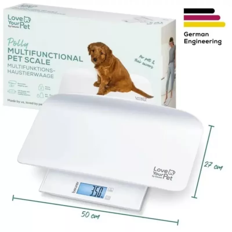 Waga dla zwierząt Beurer PP170 wielofunkcyjna, nośność 20 kg, wyświetlacz LCD
