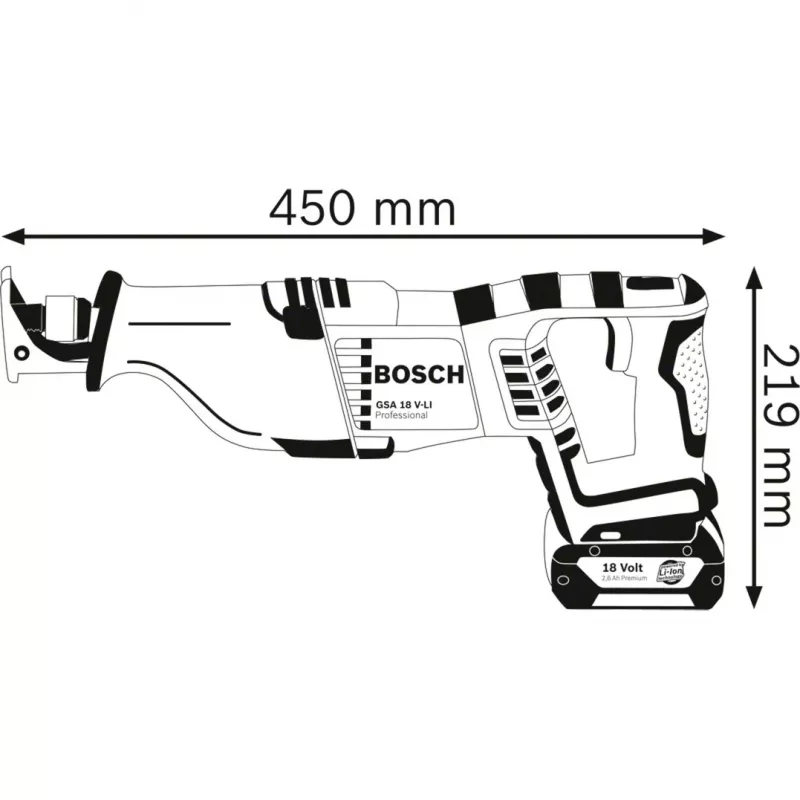 Bosch 0 601 64J 000 piła szablasta 2700 spm czarny, niebieski, czerwony, srebrny