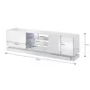 Cama szafka TV QIU 200 MDF biały połysk/biały połysk