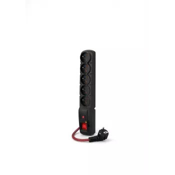 ACAR F5 POWER Czarny 5 gniazd AC 230 V 10 m