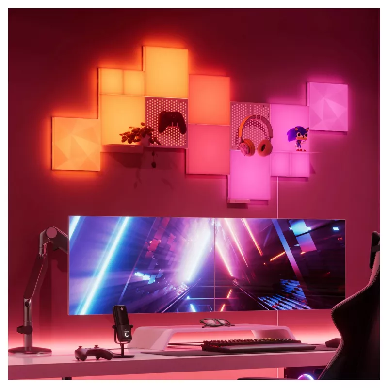 Panel LED Nanoleaf N8100E00-2TBS — kwadratowy RGB, zasilanie DC, 2 szt.