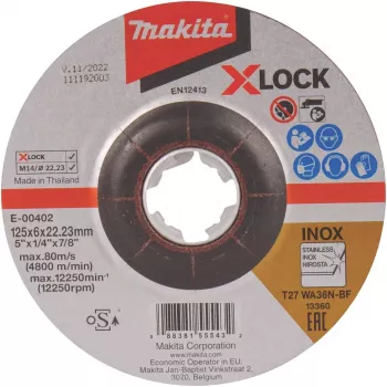 Makita E-00402 - tarcza szlifierska - Metal - Makita - 2,22 cm - 12,5 cm - 6 mm