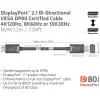 Kabel CLUB3D DisplayPort 2.1 Dwukierunkowy z certyfikatem VESA DP80 4K240Hz, 8K60Hz lub 10K30Hz M/M 1,2m/3,94ft