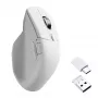 Bezprzewodowa mysz optyczna Keychron M6S-B72 — praworęczna, 12000 DPI, RF bezprzewodowa + Bluetooth + USB-C, biała