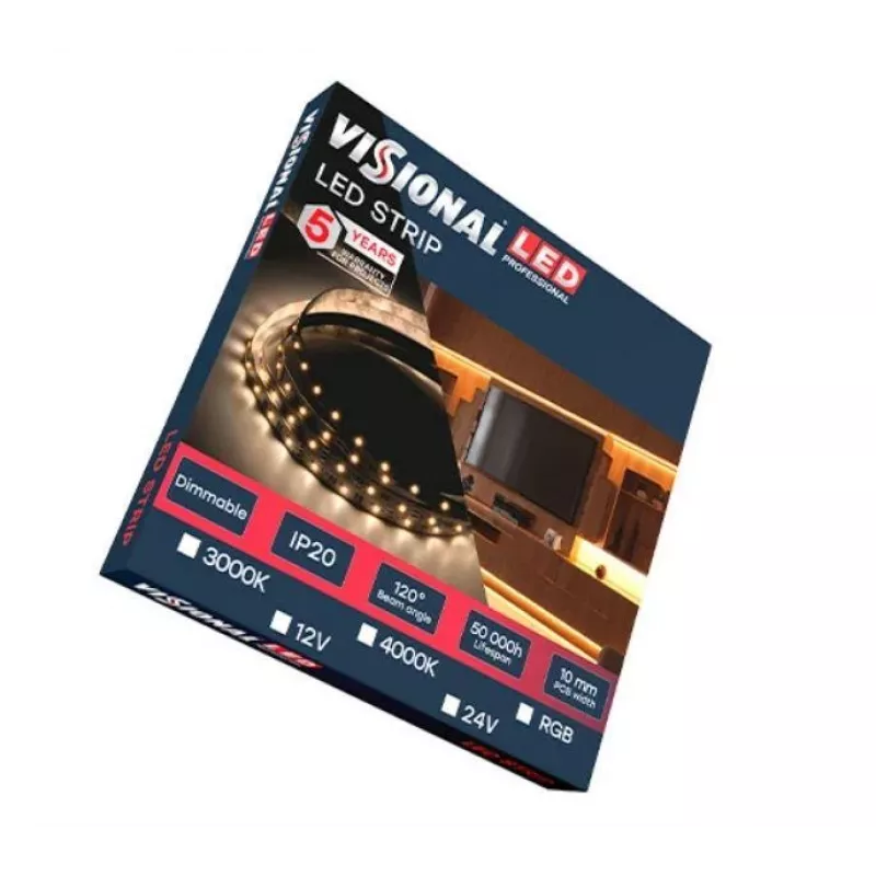 Taśma LED OEM AMT AMT-2835WW120-12V90 — 12V, 90 diod LED 2835 w ciepłej bieli