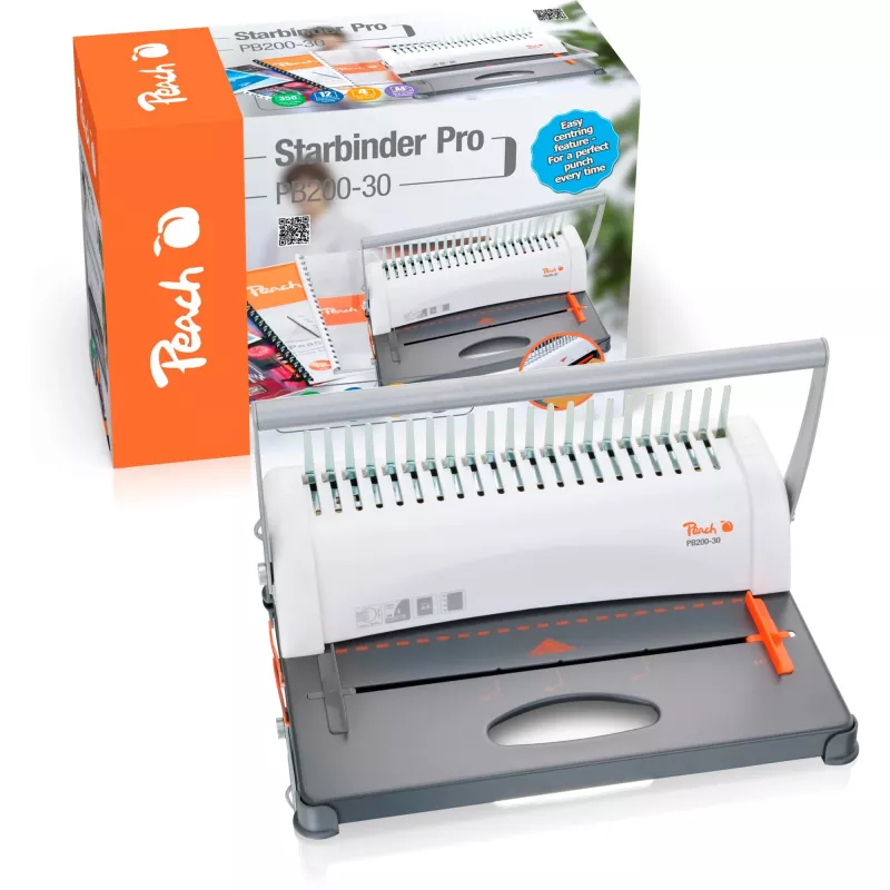 Peach PB200-30 350 arkuszy Czarny, Szary